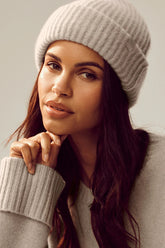 Courchevel Cashmere Beanie - Oat Heather