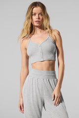 Ribbed Delicate Lounge Tank - Athletic Heather Grey