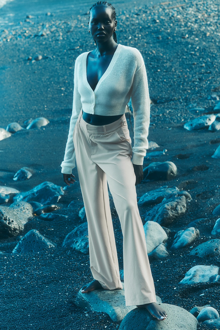 High-Waist Dreamscape Trouser (Regular) - Macadamia