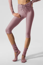 Airlift Mesh High-Waist Divine Capri - Smoky Quartz
