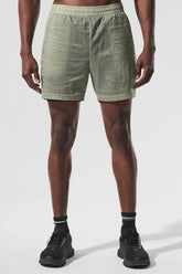 5" Game Time Ripstop 2-In-1 Short - Limestone/Black