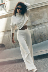 Serenity Wide Leg Sweatpant - Ivory