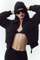 Cashmere Northstar Sweater Puffer - Black