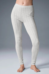 Pointelle Sweater High-Waist Be Mine Legging - Light Grey Heather