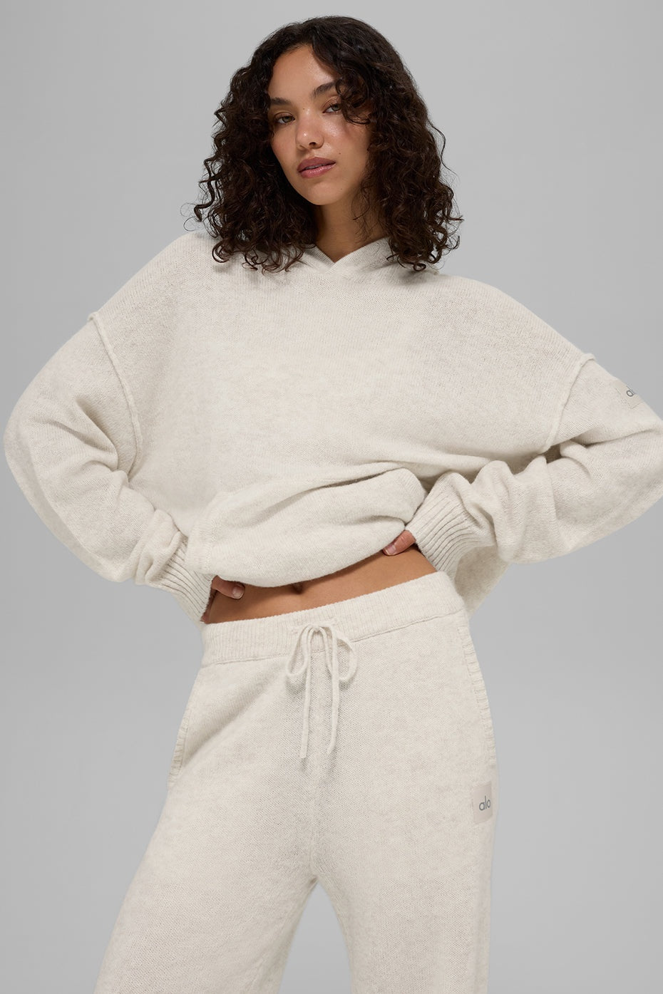 Wool Cashmere New Class Hoodie - Bone Heather