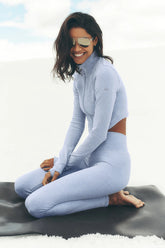 Seamless Two Tone Rib Jacket - Winter Frost Heather