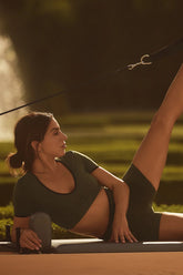 Airbrush Race Pace Short Sleeve - Green Olive/Black