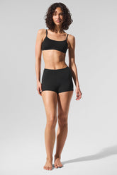 Sheer Glow Boyshort - Black