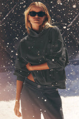 Hazy Mock Neck Pullover - Anthracite