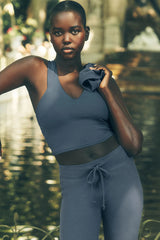 Airbrush Real Bra Tank - Bluestone