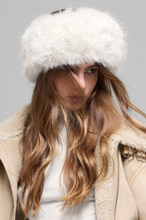 Opulent Faux Fur Wintersun Headband - Ivory