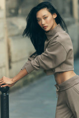 Cropped Serenity Coverup - Light Cocoa