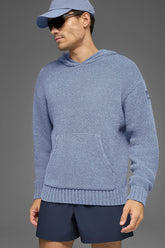 Textured Knit Hoodie - Winter Frost