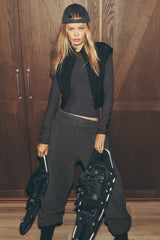 Polar Fleece High-Waist Retreat Jogger - Dark Heather Grey