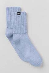 Unisex Half-Crew Scrunch Sock - Winter Frost