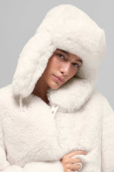 Faux Fur Starstruck Hat - Ivory