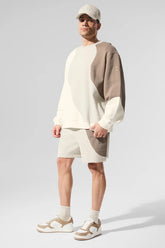 Make Waves Crew Neck Pullover - Ivory/Bone/Gravel