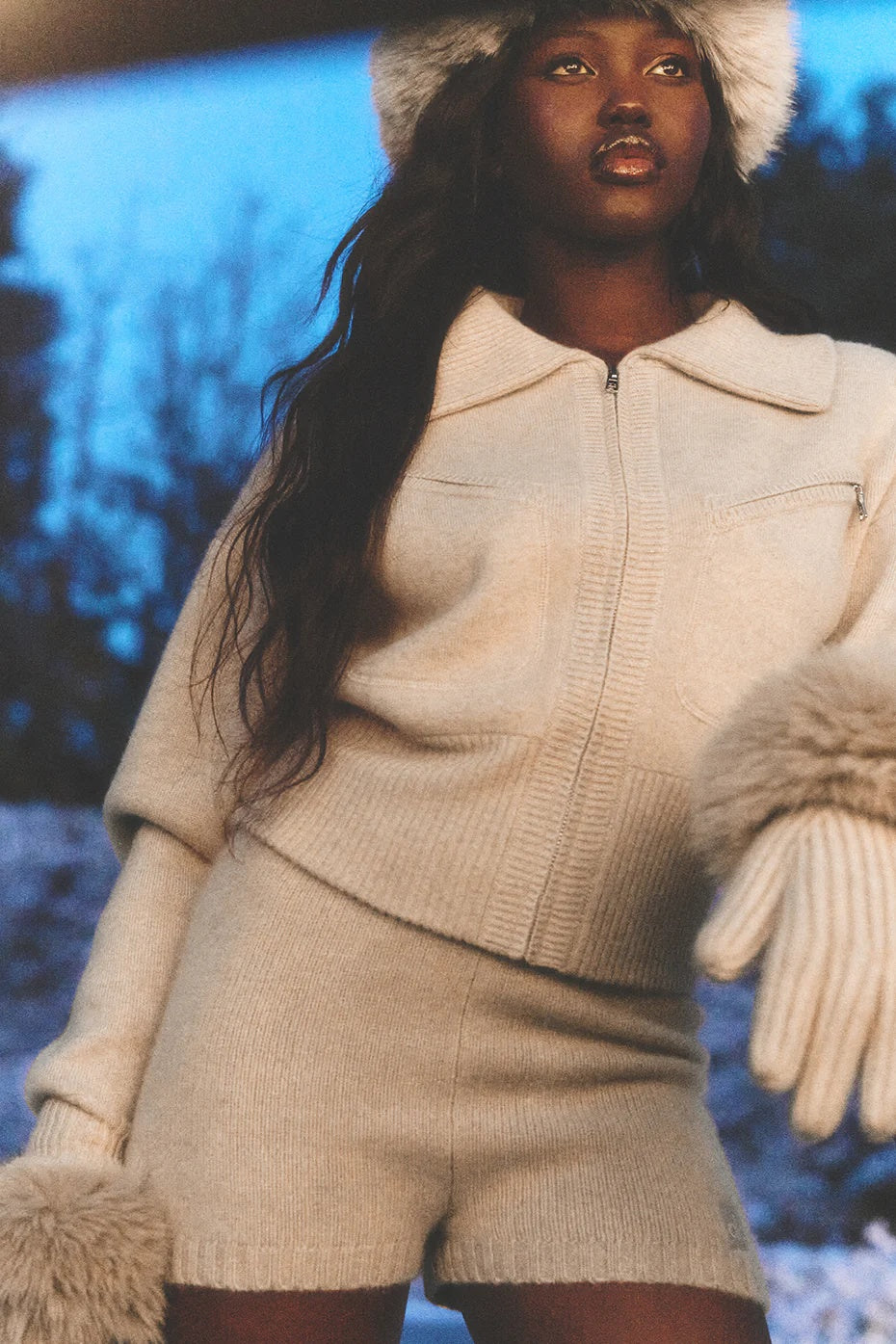 Cashmere Radiate Jacket - Oat Heather