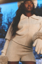 Cashmere Radiate Jacket - Oat Heather