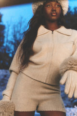 Cashmere Radiate Jacket - Oat Heather