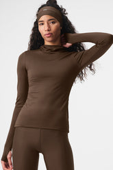 Airlift Winter Warm Hooded Runner - Espresso