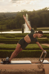 4" Airbrush High-Waist Race Pace Short - Green Olive/Black