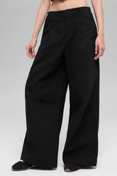 High-Waist Main Character Wide Leg Trouser - Black