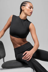 ALO Softsculpt Capped Out Short Sleeve - Black