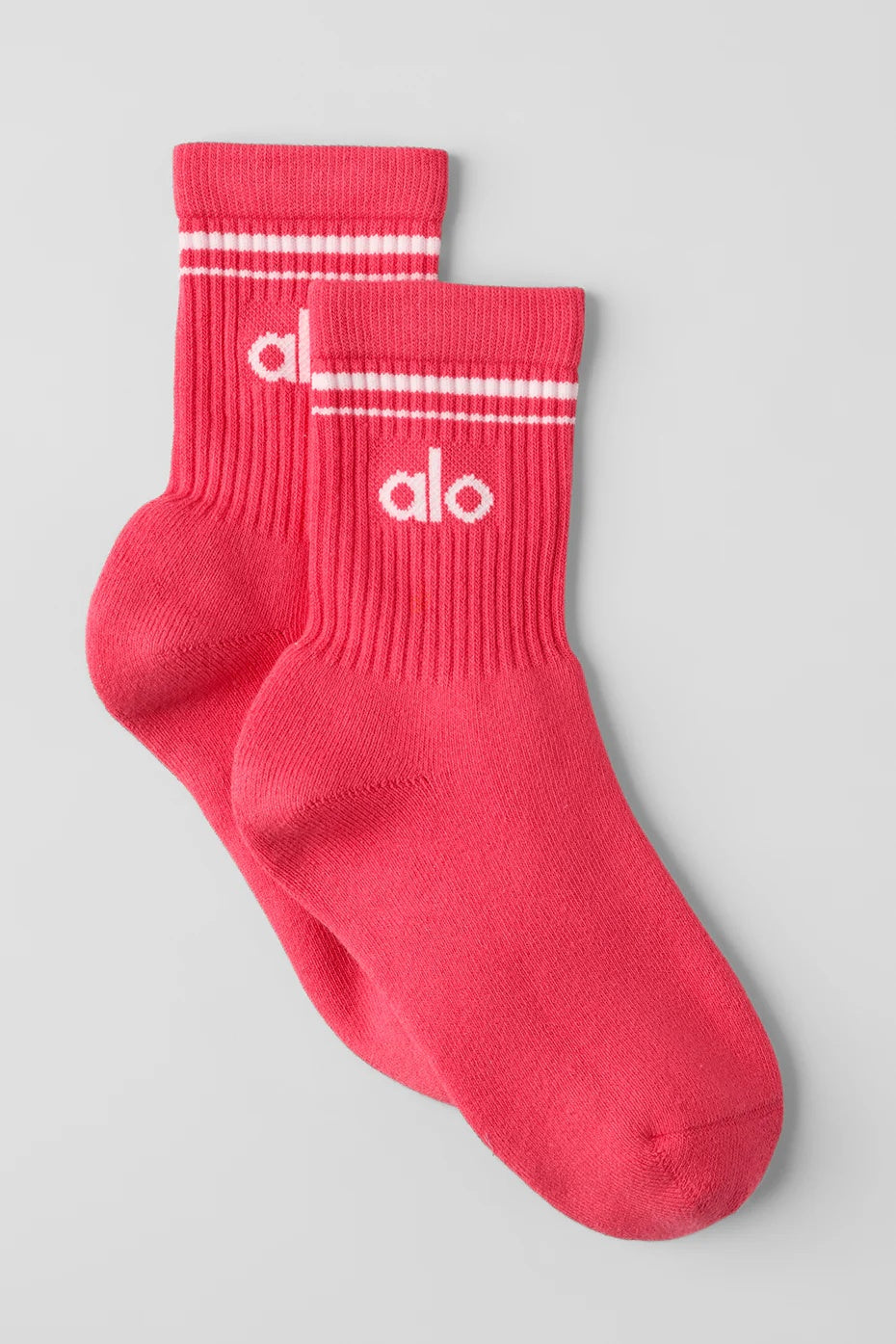 Unisex Half-Crew Throwback Sock - Candy Red/White