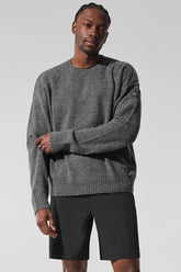 Unisex Wool Cashmere New Class Crewneck Sweater - Platinum Grey