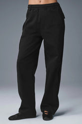 Edition Sueded Straight Leg Pant - Black