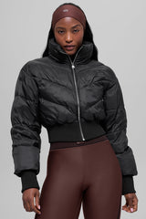 Cropped Atmosphere Puffer - Black