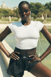 Alosoft Crop Finesse Short Sleeve - White