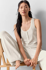 Supernatural Sweater Henley Tank - Ivory