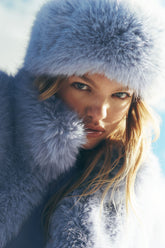 Opulent Faux Fur Wintersun Headband - Winter Frost