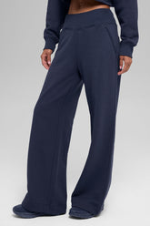 Serenity Wide Leg Sweatpant - Navy