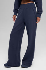 Serenity Wide Leg Sweatpant - Navy