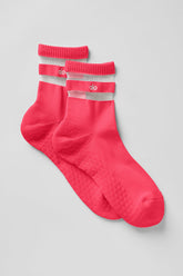 Women's Pulse Grip Sock - Candy Red