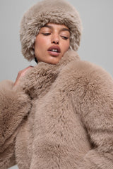 Opulent Faux Fur Wintersun Headband - Oat