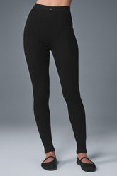 Pointelle Sweater High-Waist Be Mine Legging - Black