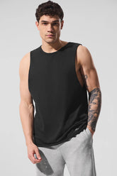 Society Raw Edge Tank - Black