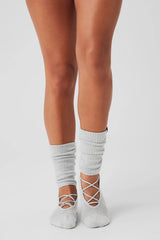 Women's Strappy Siren Grip Sock - Athletic Heather Grey