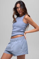 Ribbed En Pointe Tank - Winter Frost