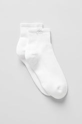 Quarter Crew Street Sock - White