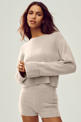 Cashmere Embrace Pullover - Oat Heather