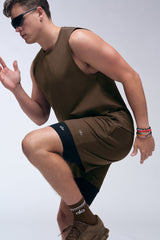 Conquer React 2-In-1 Performance Short - Espresso/Black