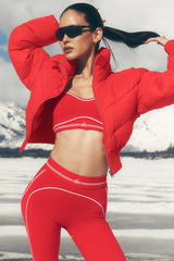 Airbrush Heart Throb Bra - Bright Red/White