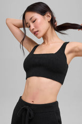Snuggle Up Sweater Bra - Black