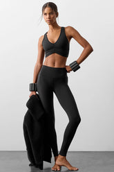 High-Waist Airbrush Legging - Black