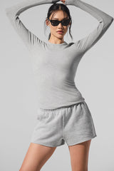 Ribbed Modal Long Sleeve - Athletic Heather Grey